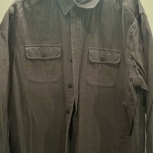 American Eagle Outfitters Charcoal Button-Up Jacket